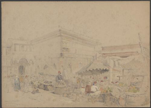 Fountain & market at Jophana, [i.e. Tophane] Sep[tember] 23, 1848, Constantinople [picture] / G.F.A