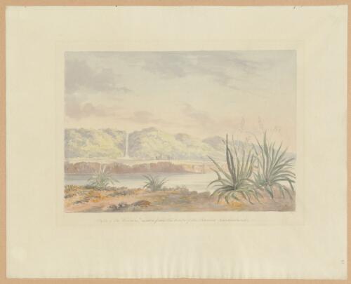 Falls of the Wairere as seen from the banks of the Thames, New Zealand [picture] / C.H.S