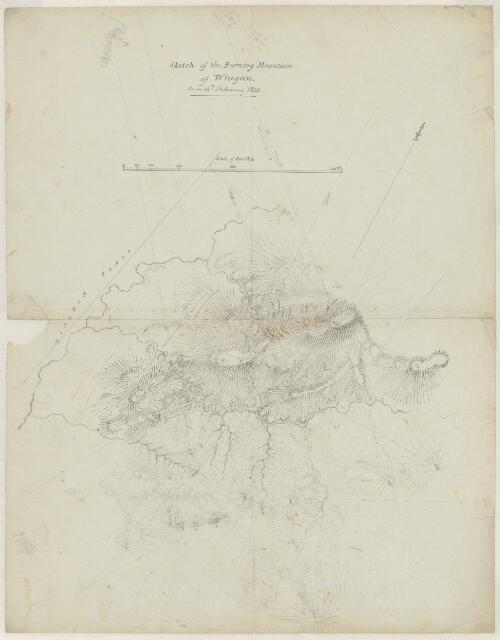 Sketch of the Burning Mountain of Wingan [i.e. Wingen], as on 14th February, 1829 [picture] / [Thomas Mitchell]