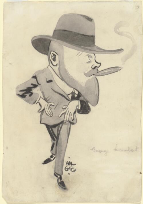 Caricature of George Lambert [picture] / Hal Gye