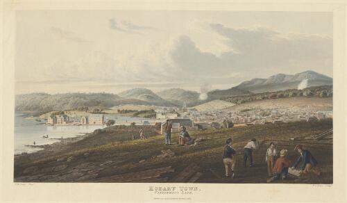 Panoramic view of Hobarton : [picture] / drawn on stone by G.P. Reinagle