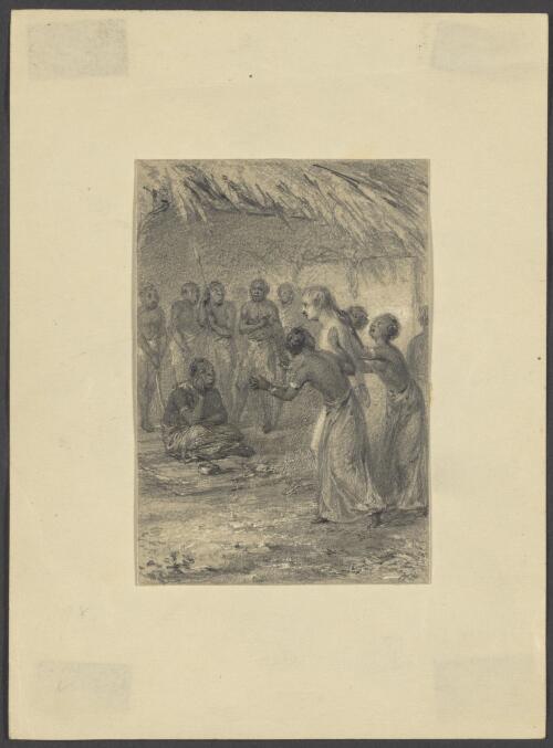 [White man a prisoner before native chief] [picture] / W.H.]
