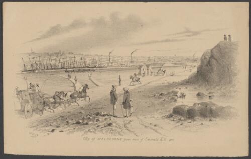 City of Melbourne from base of Emerald Hill, 1855 [picture] / S.T.G