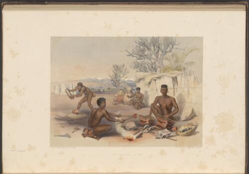 Zulu blacksmiths at work [picture] / George French Angas del. et lithog