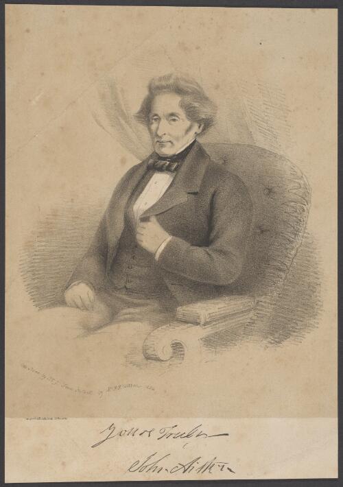 Portrait of Mr John Aitken [picture] / on stone by S.T. Gill from portrait by Mr. F.F. Hutton 1854