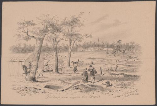 Govt. camp from across the creek, Creswick [picture] / S.T.G