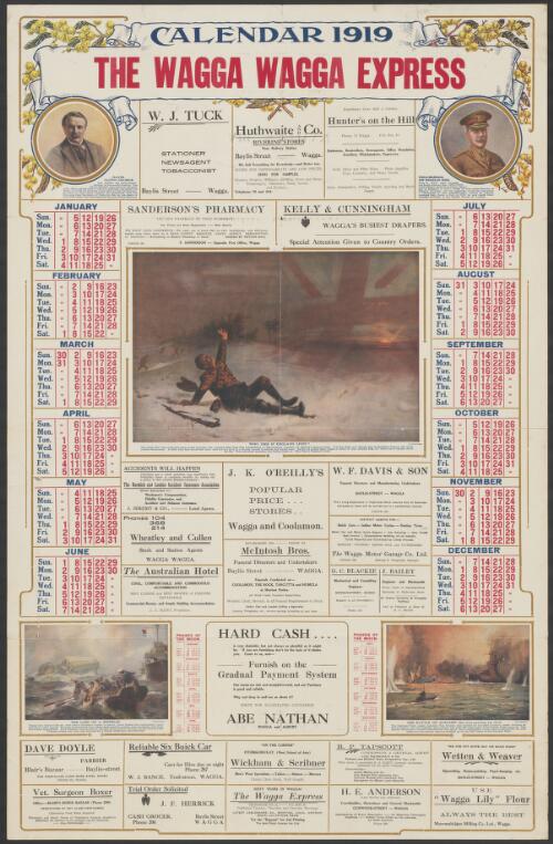 The Wagga Wagga Express calendar 1919 [picture] / Wagga Express