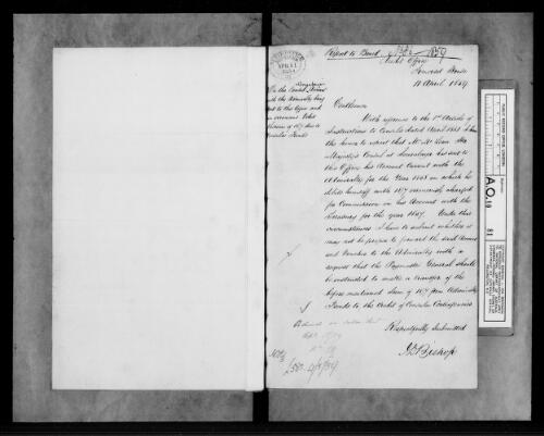 Commissioners of Audit: Reports to the Board, 1789-1867 [microform]/ as filmed by the AJCP