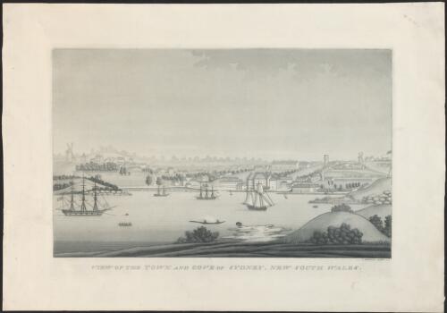 View of the town and Cove of Sydney, New South Wales [picture] / I. Moffat sculp