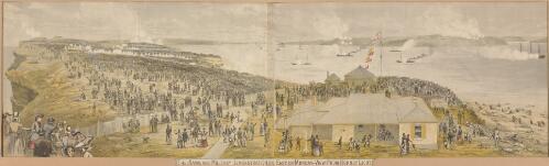 The naval and military demonstration on Easter Monday, view from Hornby Light [picture] / Gibbs, Shallard & Co