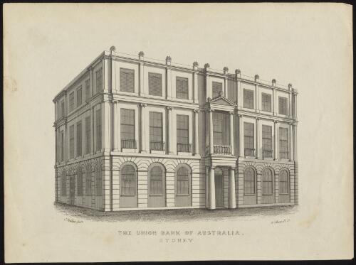 The Union Bank of Australia, Sydney [picture] / J. Fowles delt.; F. Mansell sc