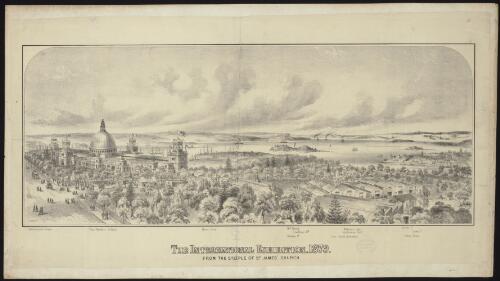 The International Exhibition 1879, from the steeple of St. James' Church [picture] / W. MacLeod