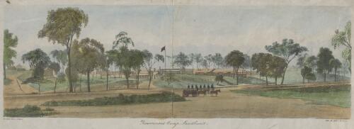 Government camp, Sandhurst [picture] / on stone by A.J. Stopps