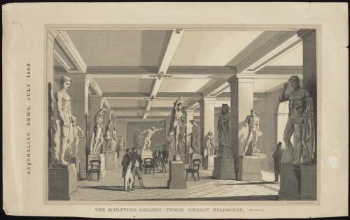 The sculpture gallery, Public Library of Melbourne [picture] / O.R.C.; F. Grosse
