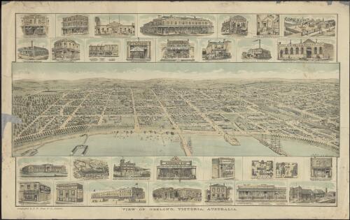 View of Geelong, Victoria, Australia [picture] / lithographed by F.W. Niven & Co