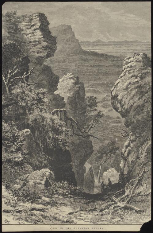 View in the Grampian Ranges [picture] / J.W.C.; S. Calvert