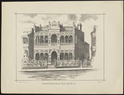 Ensor, residence of B.J. Fink, MLA [picture] / Fergusson & Mitchell lith., Melbourne