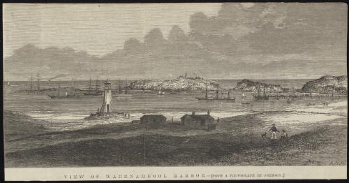 View of Warrnambool Harbor [i.e. Harbour] from a photograph by Johnson [picture] / A.C. ; R.B. sc
