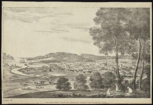 South west view of Hobart Town, Van Dieman's Land [picture] / A. Aglio del