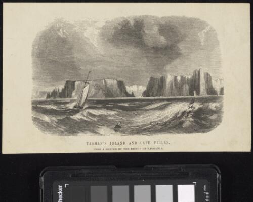 Tasman's Island and Cape Pillar [picture] / from a sketch by the Bishop of Tasmania