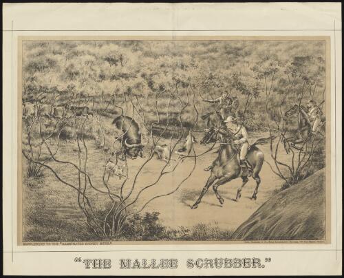 The Mallee scrubber [picture] / Gibbs, Shallard and Co. printers