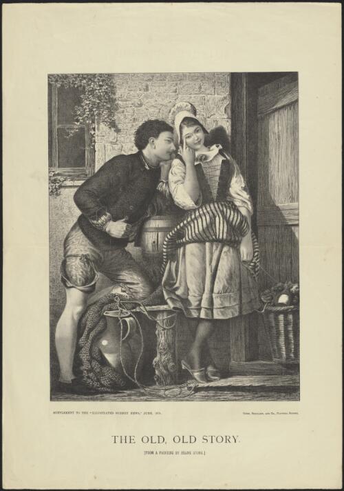 The old, old story [picture] / from a painting by Frank Stone; Gibbs, Shallard and Co. printers
