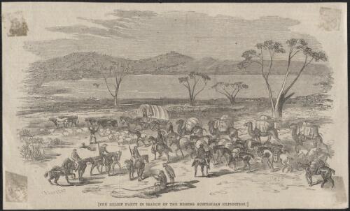 The relief party in search of the missing Australian expedition [picture] / G.F. Sargent; C.M.C