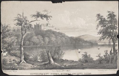 Government House, Sydney, and Farm Cove [picture] / on stone by W.L. Walton, from a sketch by Mrs G.C. Mundy
