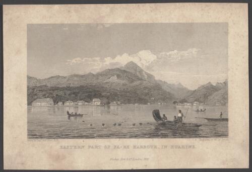 Eastern part of Fa-re harbour in Huahine [picture] / drawn by Captn. Robt. Elliott; engraved by W. Le Petit
