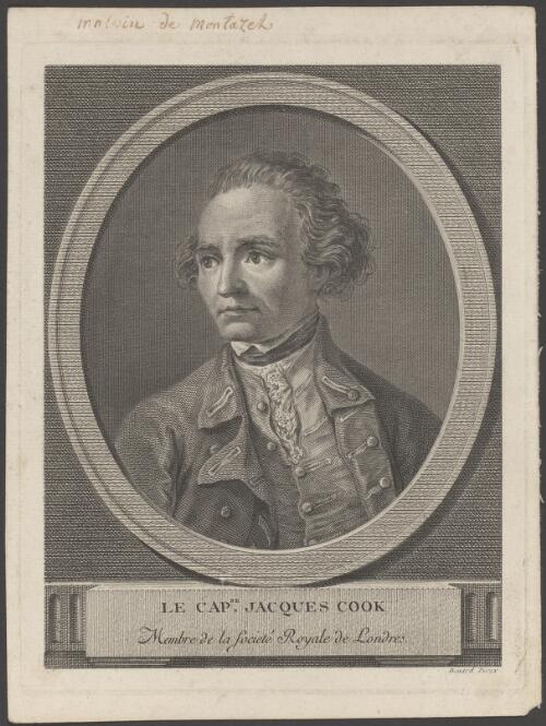 Le capne. Jacques Cook, membre de la Societe Royale de Londres [picture] / Benard direx