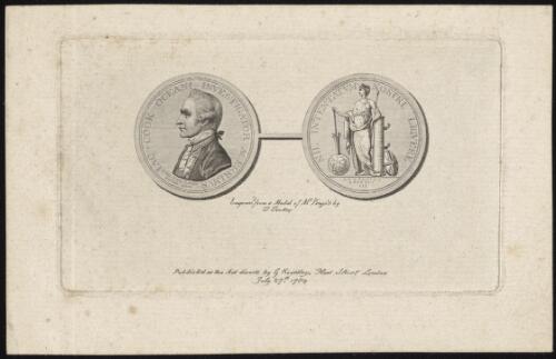 [Reproduction of the obverse and reverse of the Royal Society James Cook commemorative medal] [picture] / engravd. from a medal of Mr. Pingo's by T. Trotter