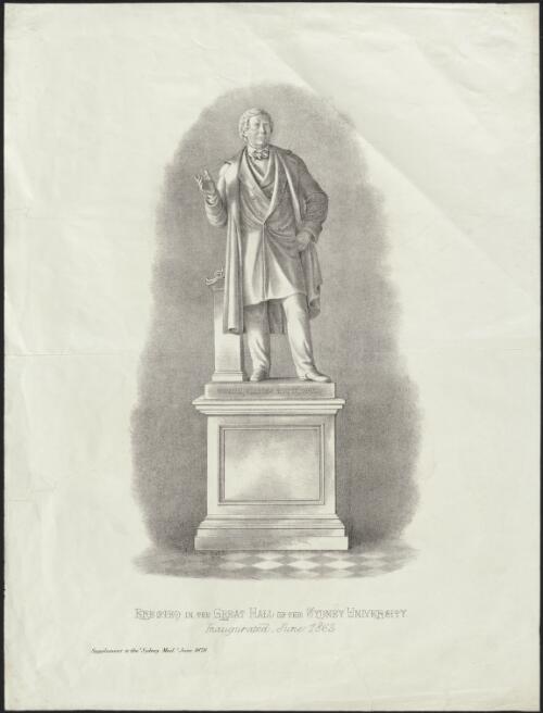 [Monument erected in the Great Hall of the Sydney University to William Charles Wentworth] [picture]