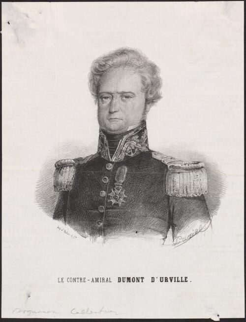 Le Contre-amiral Dumont D'Urville [picture]/ P. Daniel; imp. d'Aubert & Cie