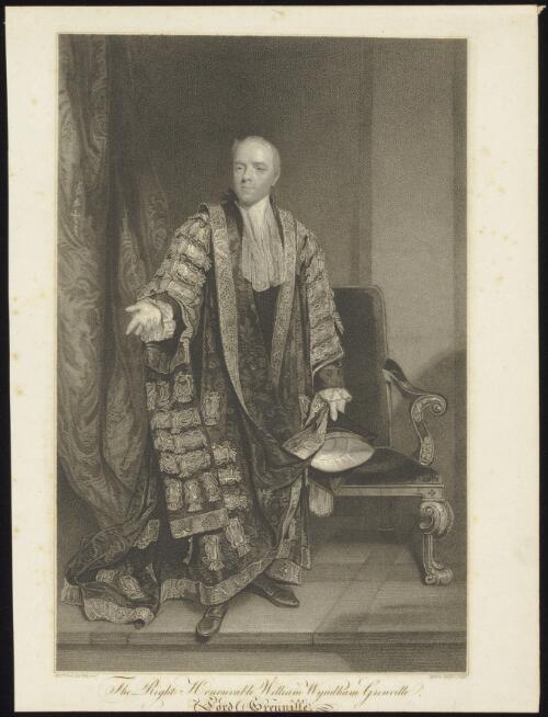 The Right Honourable William Wyndham Grenville, Lord Grenville [picture] / Willm. Owen pinxt.; Henry Meyer sculpt