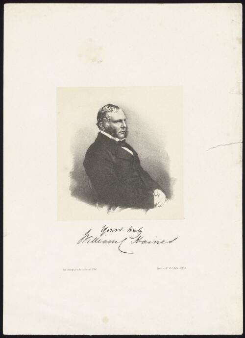 [Portrait of William C. Haines] [picture] / from a photograph by Batchelder and O'Neill; Hamel & Co. lith