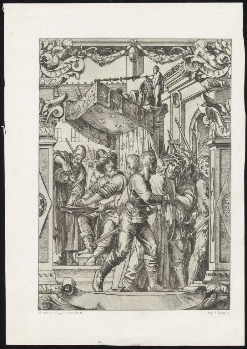 [Trial of Jesus Christ by Pontius Pilate] [picture] / M. Rade d'apres Holbein