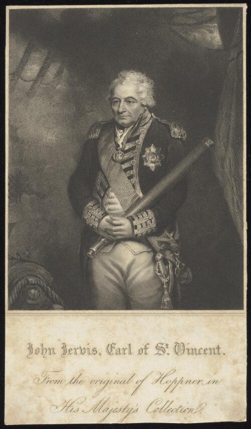 John Jervis, Earl of St. Vincent [picture]/ from the original of Hoppner in His Majesty's collection]