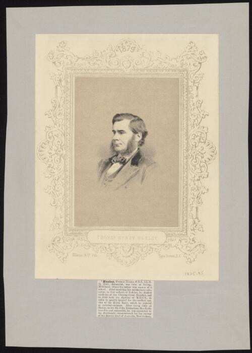 Thomas Henry Huxley [picture] / Ellissen & Co. lith