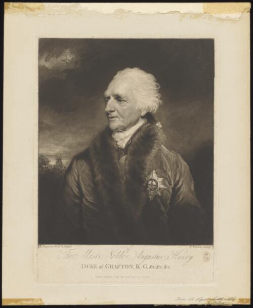 The most noble Augustus Henry, Duke of Grafton, K.G. &c. &c. [picture] / J. Hoppner pinxt.; C. Turner sculpt
