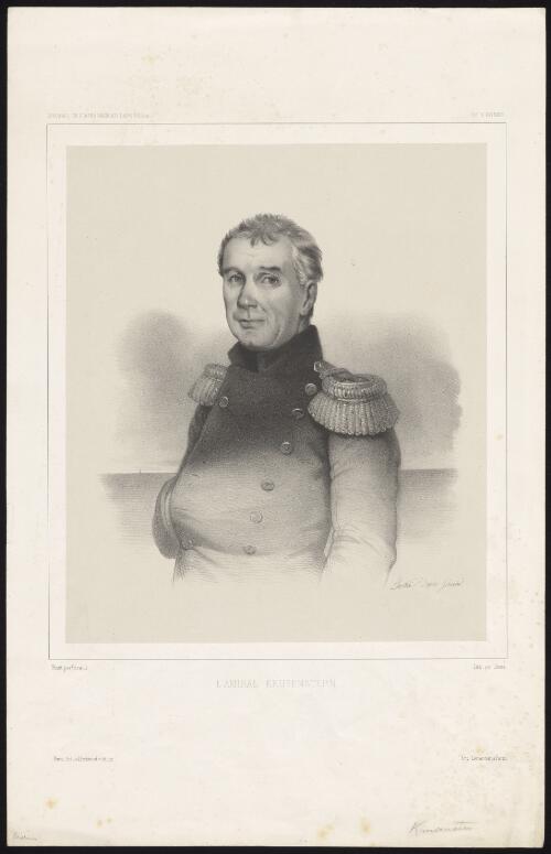 L'amiral Krusenstern [picture] / peint par Giraud; lith. par Llanta