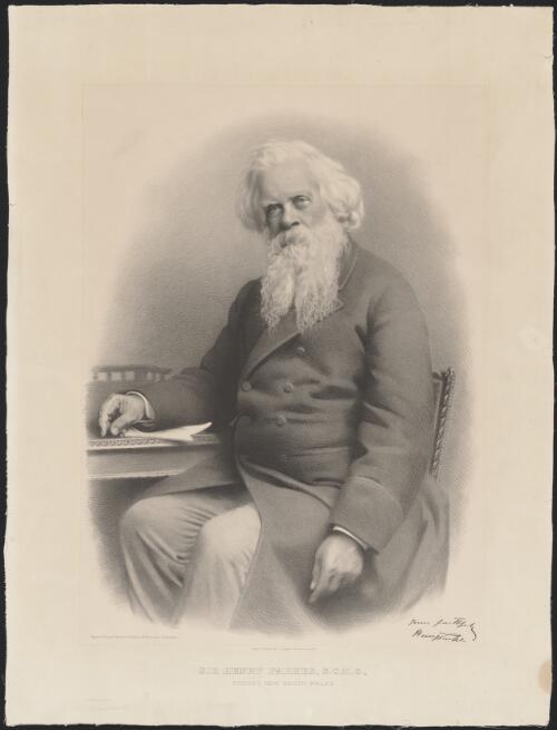 Sir Henry Parkes, G.C.M.G., Sydney, New South Wales [picture] / from a photo. by J. Hubert Newman, Sydney