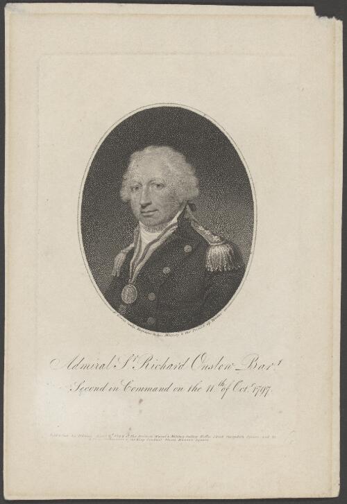 Admiral Sr. Richard Onslow, Bart., second in command on the 11th of Octr. 1797 [picture] / D. Orme sculp