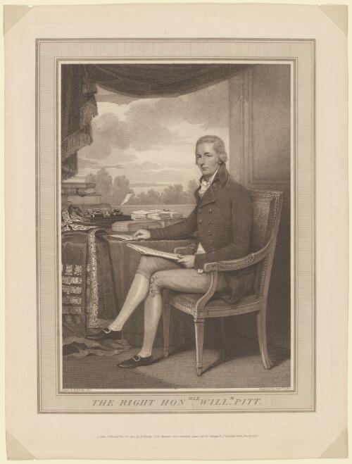 The Right Honble. Willm. Pitt [picture] / drawn by H. Edridge 1801; engraved by Anthy. Cardon