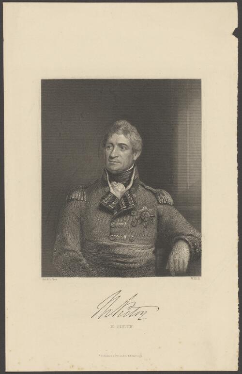 [Portrait of Sir Thomas Picton] [picture] / Sir M.A. Shee; W. Holl
