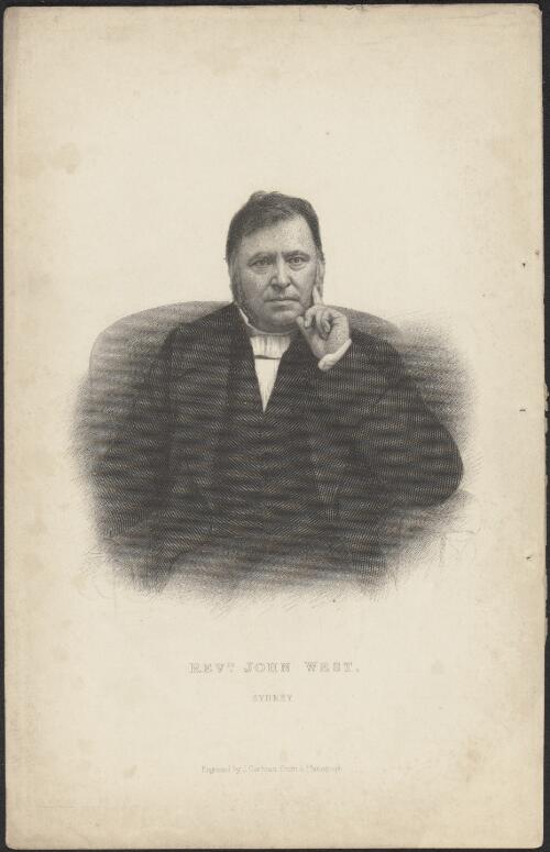 Revd. John West, Sydney [picture] / engraved by J. Cochran from a photograph
