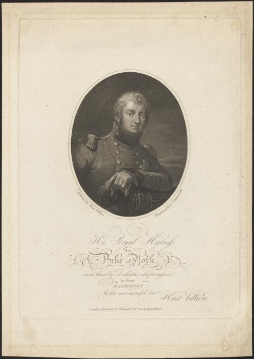 His Royal Highness the Duke of York [picture] / painted by Huet Villiers; engraved by L. Schiavonetti