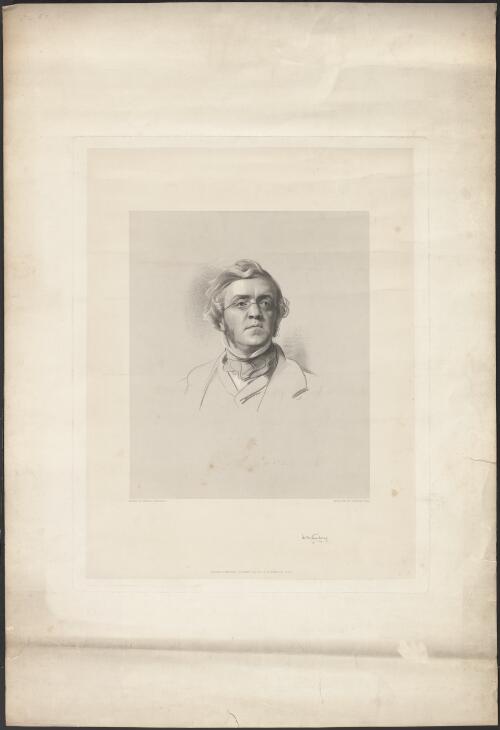 [Portrait of William Makepeace Thackeray] [picture] / drawn by Samuel Laurence; engraved by Francis Holl