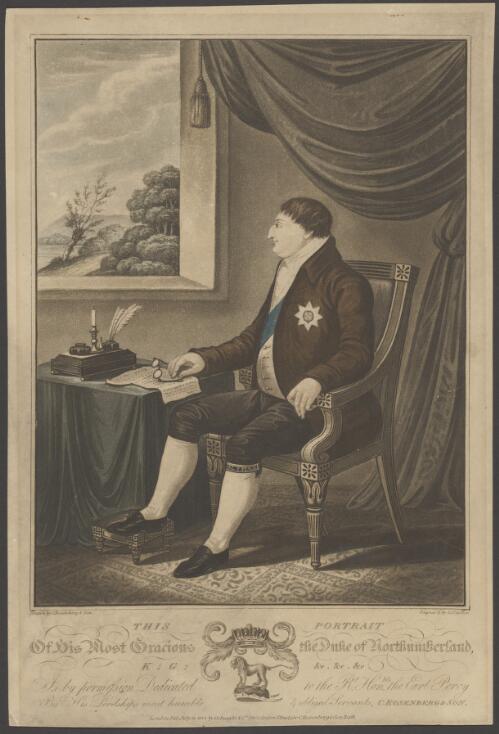 Portrait of his most gracious the Duke of Northumberland, K.G., &c. &c. &c. &c. [picture] / drawn by C. Rosenberg & Son; engrav'd by I.C. Stadler