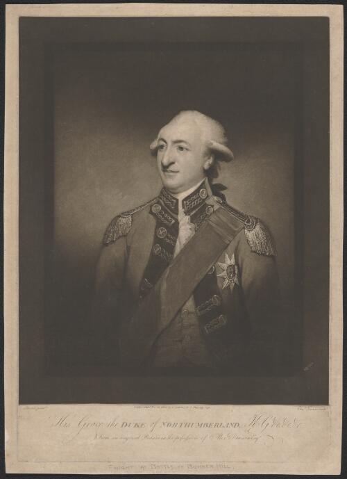 His grace the Duke of Northumberland, K.G., &c. &c. &c. from an original picture in the possession of Alexr. Davison Esq. [picture] / Stuart pinxt.; Chas. Turner sculpt