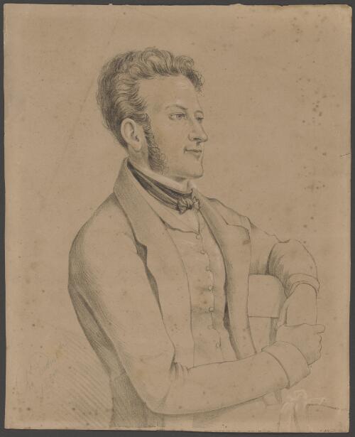Portrait of G.R. Nichols, solicitor, Sydney [picture] / Chas. Rodius del. 1850